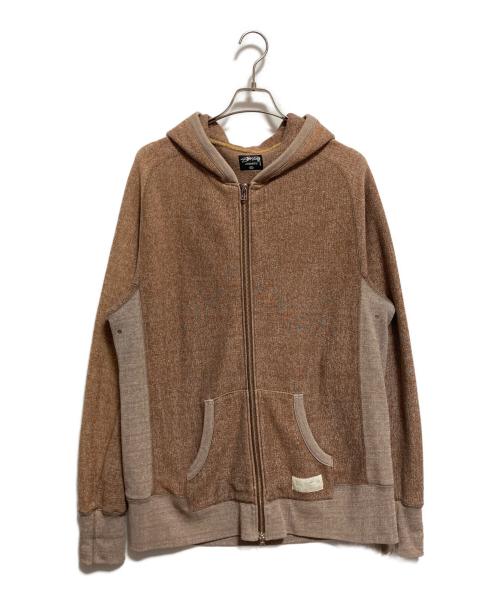 stussy（ステューシー）stussy (ステューシー) 00’ｓジップパーカー ブラウン サイズ:XLの古着・服飾アイテム