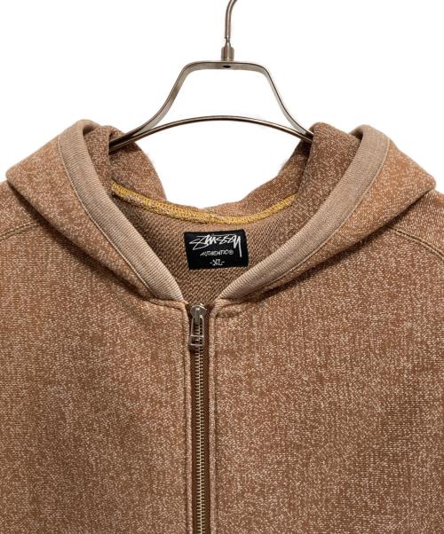 stussy（ステューシー）stussy (ステューシー) 00’ｓジップパーカー ブラウン サイズ:XLの古着・服飾アイテム