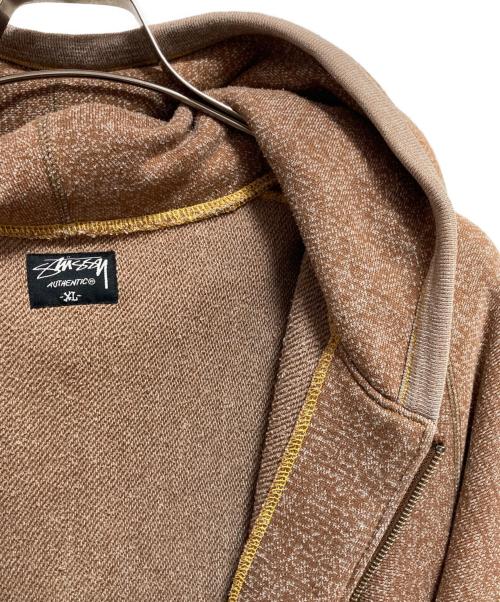 stussy（ステューシー）stussy (ステューシー) 00’ｓジップパーカー ブラウン サイズ:XLの古着・服飾アイテム