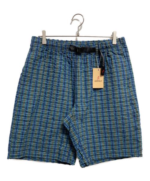 GRAMICCI（グラミチ）GRAMICCI (グラミチ) O.G. G-SHORT SEERSUCKER PLAID ブルー サイズ:XL 未使用品の古着・服飾アイテム
