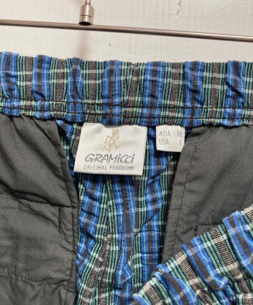 GRAMICCI（グラミチ）GRAMICCI (グラミチ) O.G. G-SHORT SEERSUCKER PLAID ブルー サイズ:XL 未使用品の古着・服飾アイテム