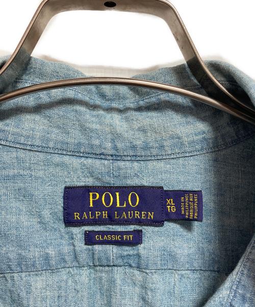 POLO RALPH LAUREN（ポロ・ラルフローレン）POLO RALPH LAUREN (ポロ・ラルフローレン) デニムシャツ ブルー サイズ:XLの古着・服飾アイテム