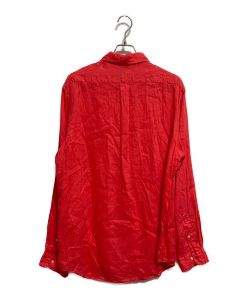 POLO RALPH LAUREN（ポロ・ラルフローレン）POLO RALPH LAUREN (ポロ・ラルフローレン) リネンシャツ レッド サイズ:XLの古着・服飾アイテム