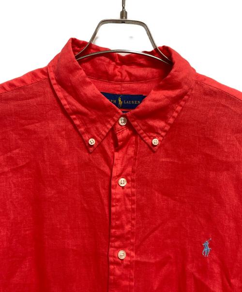 POLO RALPH LAUREN（ポロ・ラルフローレン）POLO RALPH LAUREN (ポロ・ラルフローレン) リネンシャツ レッド サイズ:XLの古着・服飾アイテム