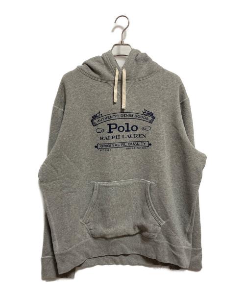POLO RALPH LAUREN（ポロ・ラルフローレン）POLO RALPH LAUREN (ポロ・ラルフローレン) フリースグラフィックフーディー グレー サイズ:XLの古着・服飾アイテム