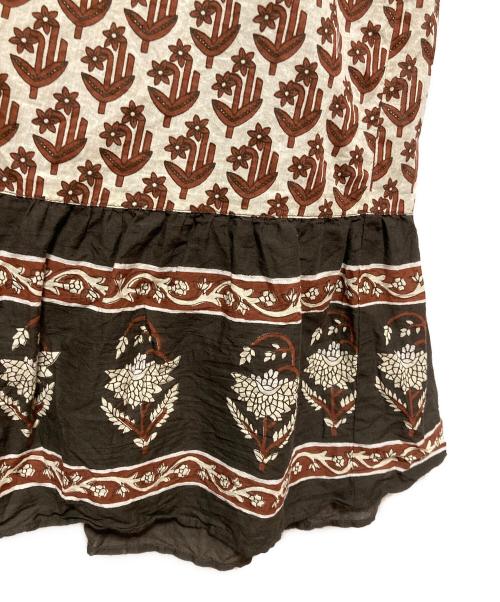 Pondichery（ポンディシェリ）pondichery (ポンディシェリ) 総柄ワンピース ブラウン サイズ:不明の古着・服飾アイテム