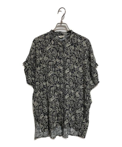 journal standard L'essage（ジャーナルスタンダード レサージュ）journal standard L'essage (ジャーナルスタンダード レサージュ) DEVEAUX GOLDラメモノトーンシャツ ブラック×ホワイト サイズ:不明の古着・服飾アイテム