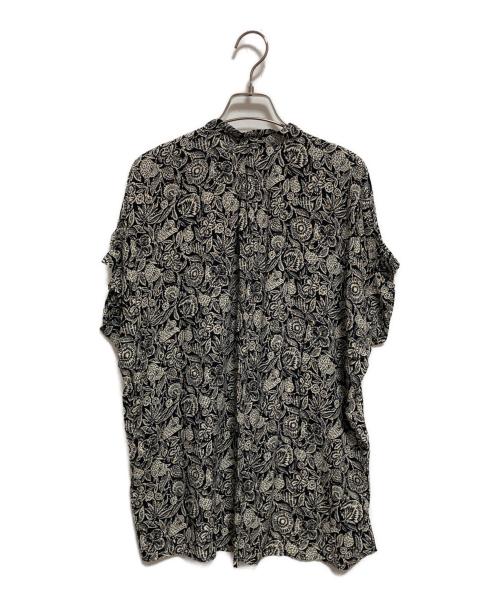 journal standard L'essage（ジャーナルスタンダード レサージュ）journal standard L'essage (ジャーナルスタンダード レサージュ) DEVEAUX GOLDラメモノトーンシャツ ブラック×ホワイト サイズ:不明の古着・服飾アイテム