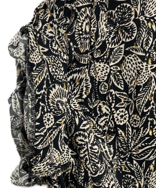 journal standard L'essage（ジャーナルスタンダード レサージュ）journal standard L'essage (ジャーナルスタンダード レサージュ) DEVEAUX GOLDラメモノトーンシャツ ブラック×ホワイト サイズ:不明の古着・服飾アイテム
