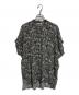 journal standard L'essage（ジャーナルスタンダード レサージュ）の古着「DEVEAUX GOLDラメモノトーンシャツ」｜ブラック×ホワイト