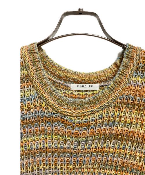 MACPHEE（マカフィー）MACPHEE (マカフィー) プリンテッドヤーン クルーネックベスト イエロー サイズ:Sの古着・服飾アイテム