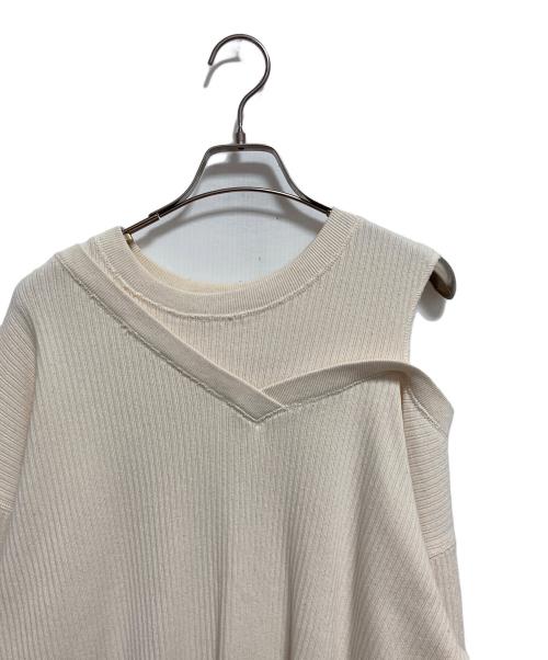 CLANE（クラネ）CLANE (クラネ) アシンメトリーショルダートップス アイボリー サイズ:1の古着・服飾アイテム