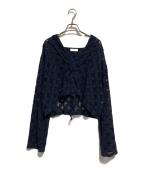 Uhrウーア）の古着「Lace Foodie Tops」｜ネイビー