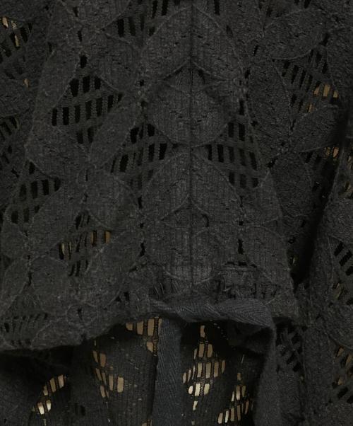 Uhr（ウーア）Uhr (ウーア) Lace Foodie Tops ネイビー サイズ:FREEの古着・服飾アイテム