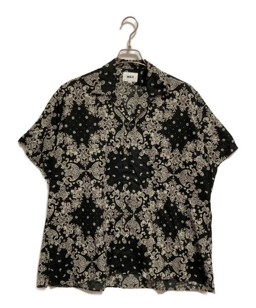 WAX（ワックス）WAX (ワックス) ペイズリー柄半袖シャツ ブラック サイズ:Lの古着・服飾アイテム