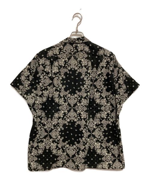 WAX（ワックス）WAX (ワックス) ペイズリー柄半袖シャツ ブラック サイズ:Lの古着・服飾アイテム