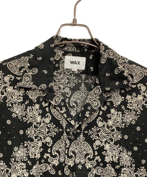 WAX（ワックス）WAX (ワックス) ペイズリー柄半袖シャツ ブラック サイズ:Lの古着・服飾アイテム