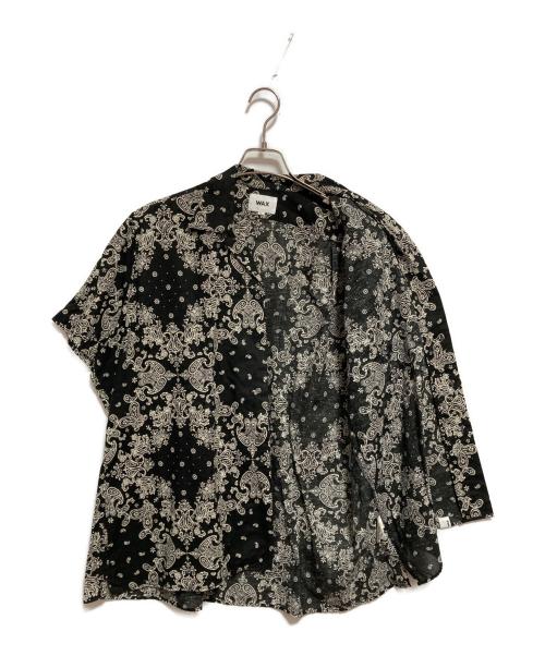 WAX（ワックス）WAX (ワックス) ペイズリー柄半袖シャツ ブラック サイズ:Lの古着・服飾アイテム