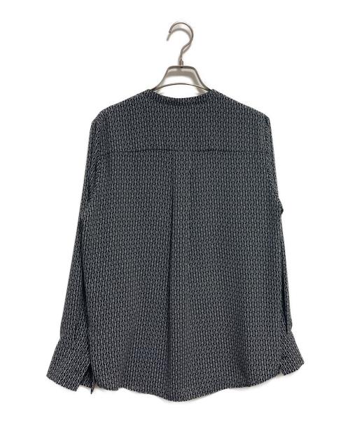 icB（アイシービー）icB (アイシービー) BackSatinAmunzen キーネックブラウス ブラック サイズ:Sの古着・服飾アイテム