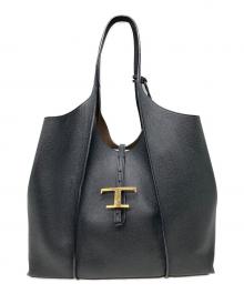 TOD'S（トッズ）の古着「Tタイムレスショッピングバッグ」｜ブラック