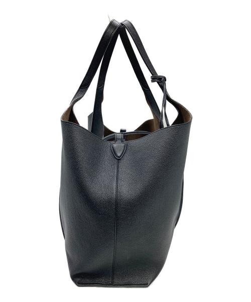 TOD'S（トッズ）TOD'S (トッズ) Tタイムレスショッピングバッグ ブラックの古着・服飾アイテム