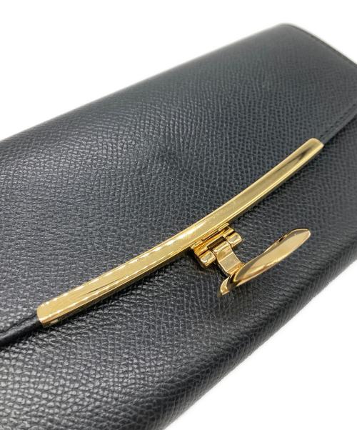 Salvatore Ferragamo（サルヴァトーレ フェラガモ）Salvatore Ferragamo (サルヴァトーレ フェラガモ) ガンチーニ ロングウォレット ブラックの古着・服飾アイテム