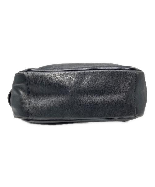 LONGCHAMP（ロンシャン）LONGCHAMP (ロンシャン) レザーショルダーバッグ ブラックの古着・服飾アイテム