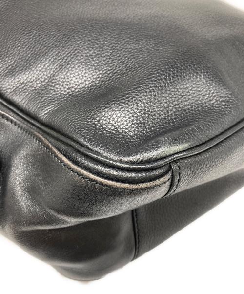 LONGCHAMP（ロンシャン）LONGCHAMP (ロンシャン) レザーショルダーバッグ ブラックの古着・服飾アイテム