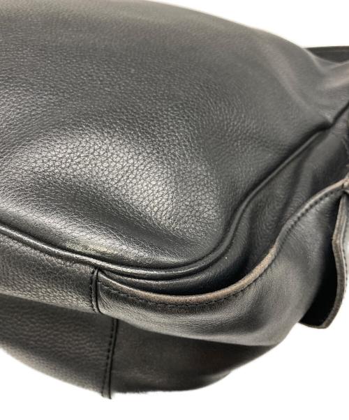LONGCHAMP（ロンシャン）LONGCHAMP (ロンシャン) レザーショルダーバッグ ブラックの古着・服飾アイテム