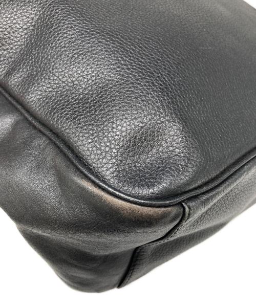 LONGCHAMP（ロンシャン）LONGCHAMP (ロンシャン) レザーショルダーバッグ ブラックの古着・服飾アイテム