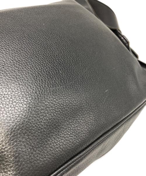 LONGCHAMP（ロンシャン）LONGCHAMP (ロンシャン) レザーショルダーバッグ ブラックの古着・服飾アイテム
