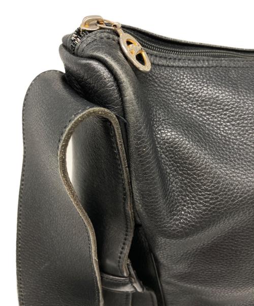 LONGCHAMP（ロンシャン）LONGCHAMP (ロンシャン) レザーショルダーバッグ ブラックの古着・服飾アイテム