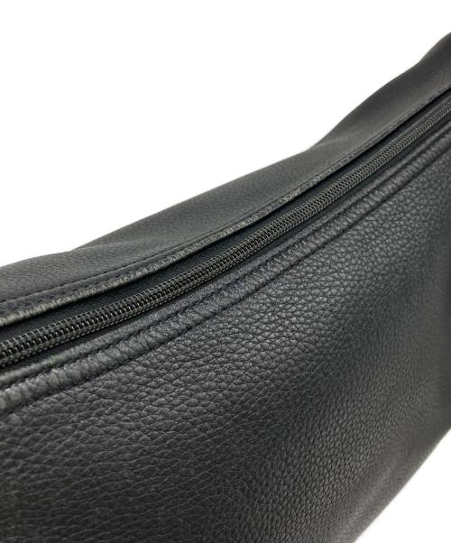LONGCHAMP（ロンシャン）LONGCHAMP (ロンシャン) レザーショルダーバッグ ブラックの古着・服飾アイテム