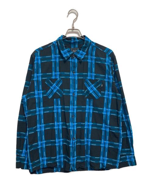 RATS（ラッツ）RATS (ラッツ) DOT CHECK SHIRT ブルー×ブラック サイズ:Lの古着・服飾アイテム