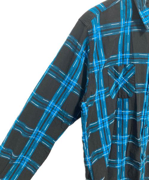 RATS（ラッツ）RATS (ラッツ) DOT CHECK SHIRT ブルー×ブラック サイズ:Lの古着・服飾アイテム