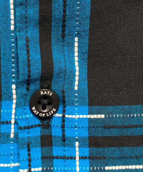 RATS（ラッツ）RATS (ラッツ) DOT CHECK SHIRT ブルー×ブラック サイズ:Lの古着・服飾アイテム