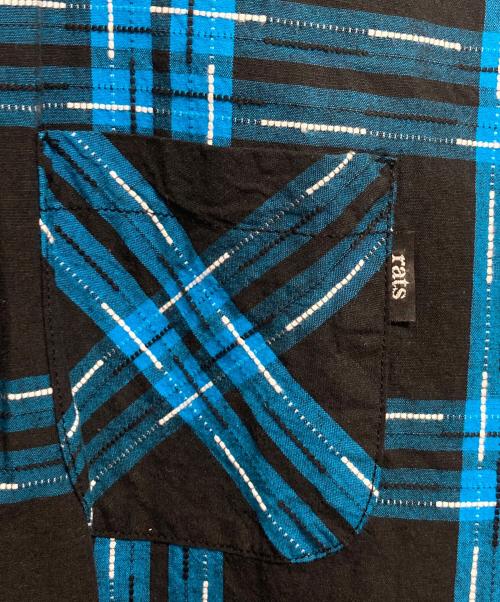 RATS（ラッツ）RATS (ラッツ) DOT CHECK SHIRT ブルー×ブラック サイズ:Lの古着・服飾アイテム