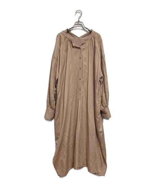 CHAOS（カオス）Chaos (カオス) ギャザーワンピース ベージュ サイズ:FREEの古着・服飾アイテム