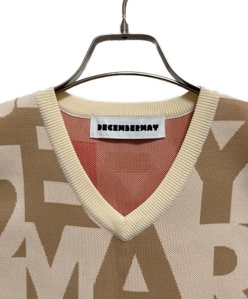 decembermay（ディセンバーメイ）DECEMBERMAY (ディセンバーメイ) Vネックニットベスト ベージュ サイズ:Mの古着・服飾アイテム