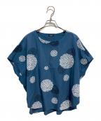 Marble SUDマーブルシュッド）の古着「テマリバナ刺繍ブラウス」｜ブルー