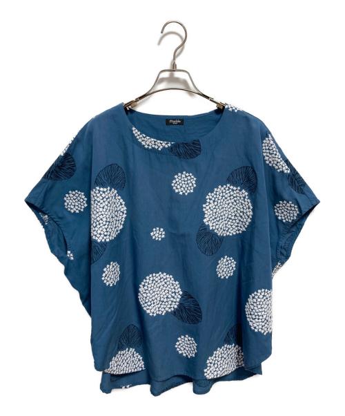 Marble SUD（マーブルシュッド）Marble SUD (マーブルシュッド) テマリバナ刺繍ブラウス ブルー サイズ:-の古着・服飾アイテム