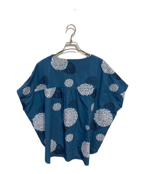 Marble SUD（マーブルシュッド）Marble SUD (マーブルシュッド) テマリバナ刺繍ブラウス ブルー サイズ:-の古着・服飾アイテム