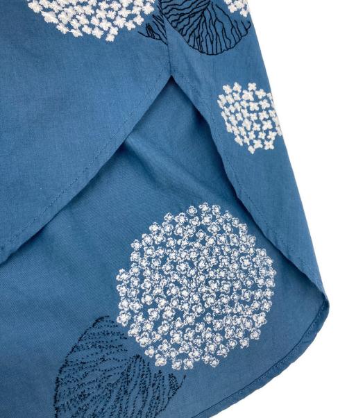 Marble SUD（マーブルシュッド）Marble SUD (マーブルシュッド) テマリバナ刺繍ブラウス ブルー サイズ:-の古着・服飾アイテム