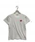 PLAY COMME des GARCONS（プレイコムデギャルソン）の古着「ハートワッペンTシャツ」｜ホワイト