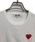 中古・古着 PLAY COMME des GARCONS (プレイコムデギャルソン) ハートワッペンTシャツ ホワイト サイズ:M：6000円