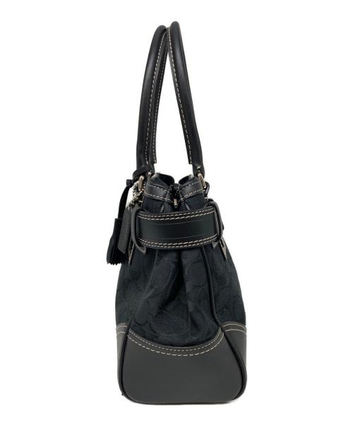 COACH（コーチ）COACH (コーチ) シグネチャー ハンドバッグ ブラックの古着・服飾アイテム