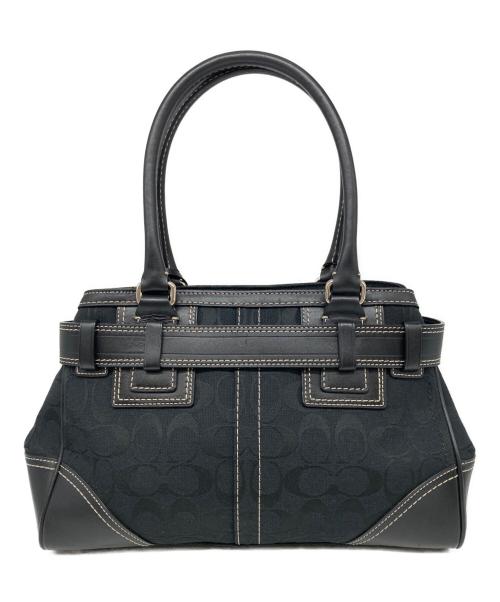 COACH（コーチ）COACH (コーチ) シグネチャー ハンドバッグ ブラックの古着・服飾アイテム