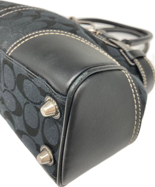 COACH（コーチ）COACH (コーチ) シグネチャー ハンドバッグ ブラックの古着・服飾アイテム