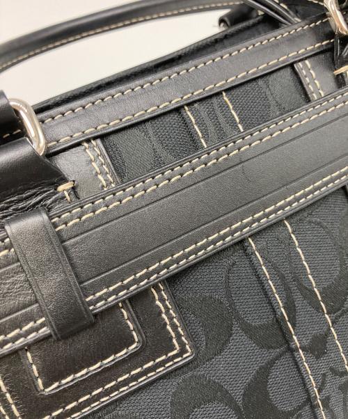 COACH（コーチ）COACH (コーチ) シグネチャー ハンドバッグ ブラックの古着・服飾アイテム