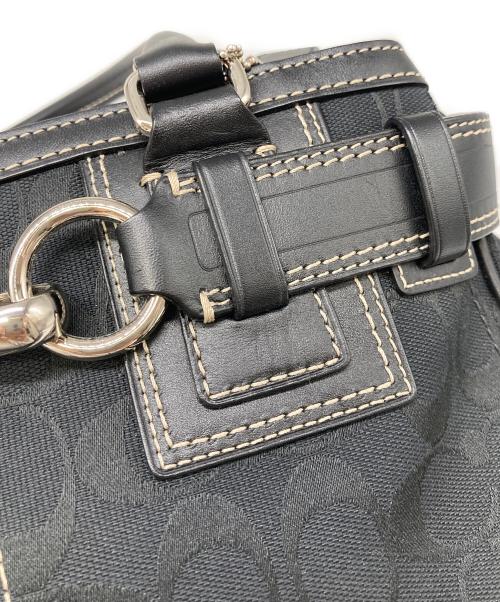 COACH（コーチ）COACH (コーチ) シグネチャー ハンドバッグ ブラックの古着・服飾アイテム